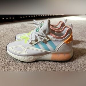 Adidas ZX 2k Boost White Lace Up Women’s Athletic Sneakers Size 7
